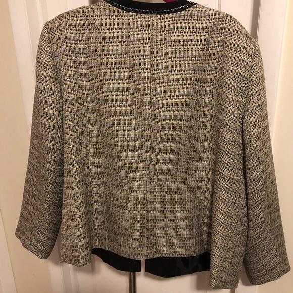 Tahari Suit Separate Jacket -Black/Chrome/Gold - Picture 7 of 8